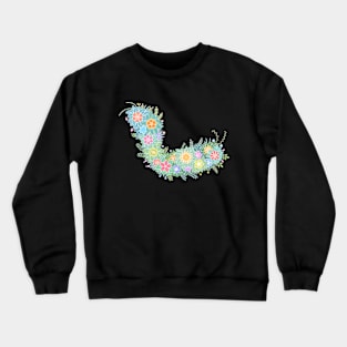 "ㄴ" Floral Letter Hangeul Crewneck Sweatshirt